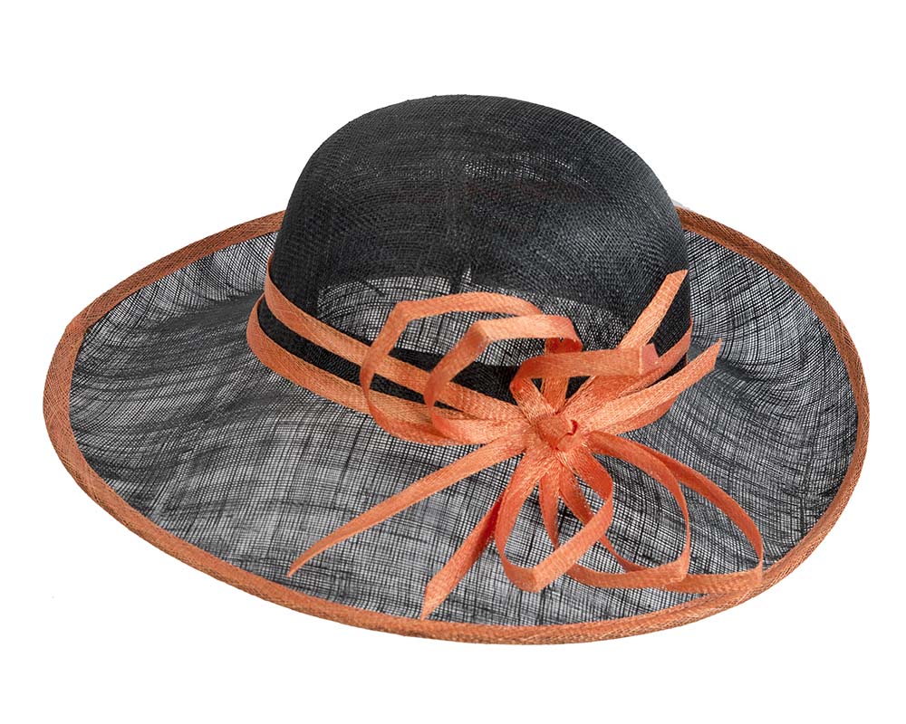 Black & orange fashion racing hat by Max Alexander-3