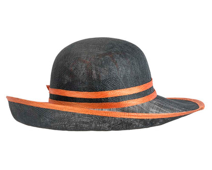 Black & orange fashion racing hat by Max Alexander-2