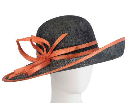 Black & orange fashion racing hat by Max Alexander-0