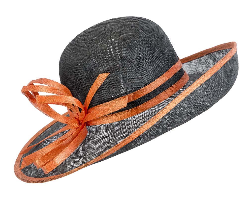 Black & orange fashion racing hat by Max Alexander-1