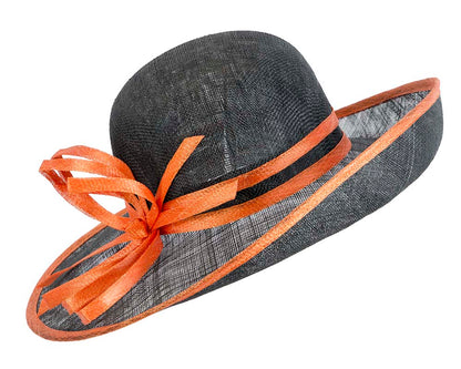 Black & orange fashion racing hat by Max Alexander-1
