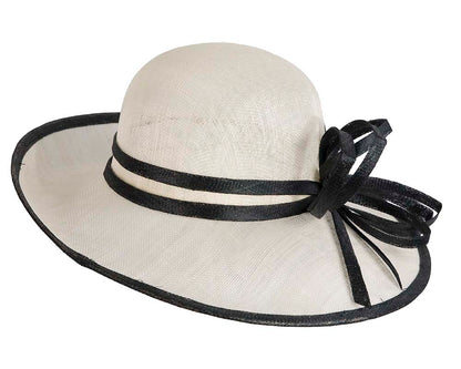 Cream & black fashion racing hat by Max Alexander-5