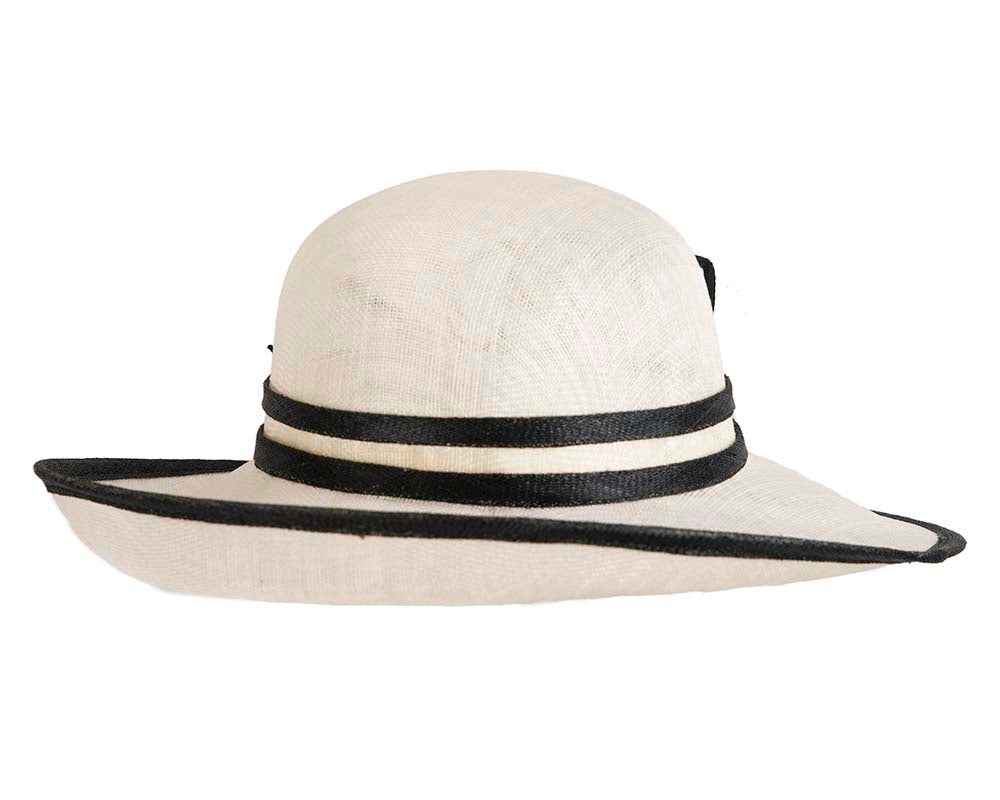Cream & black fashion racing hat by Max Alexander-2