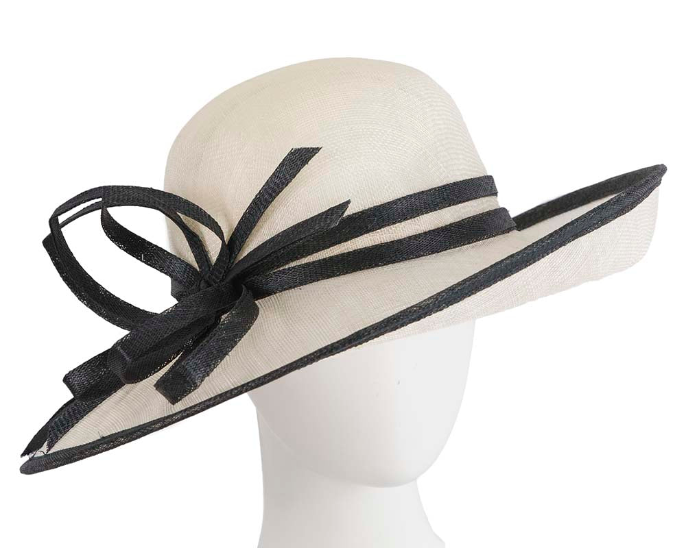 Cream & black fashion racing hat by Max Alexander-0