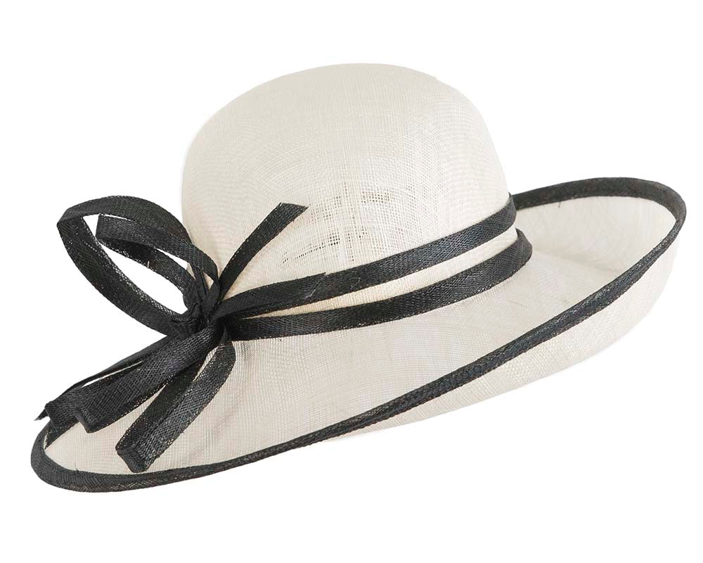 Cream & black fashion racing hat by Max Alexander-1