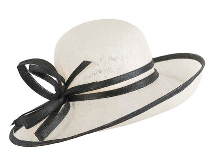 Cream & black fashion racing hat by Max Alexander-1