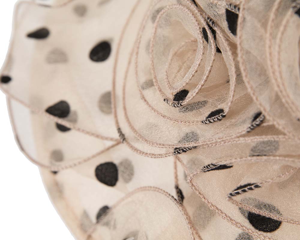 Large Nude Organza Racing Hat