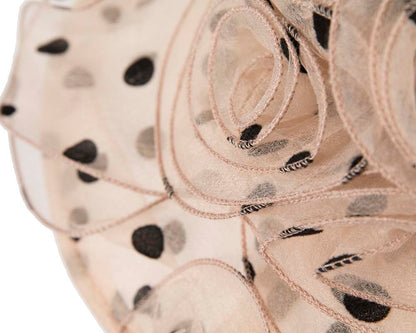 Large Nude Organza Racing Hat