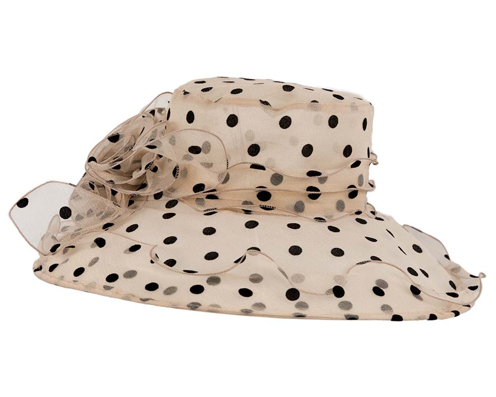 Large Nude Organza Racing Hat