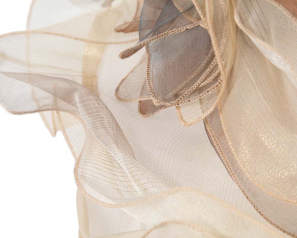Large Nude Organza Racing Hat