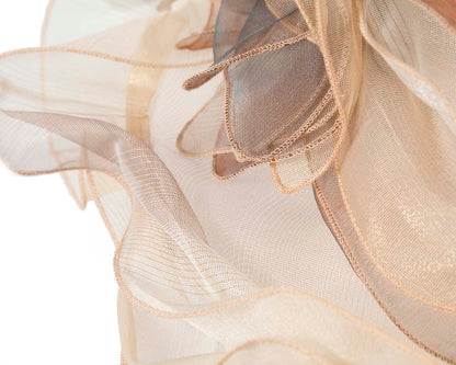 Large Nude Organza Racing Hat