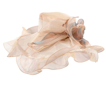 Large Nude Organza Racing Hat