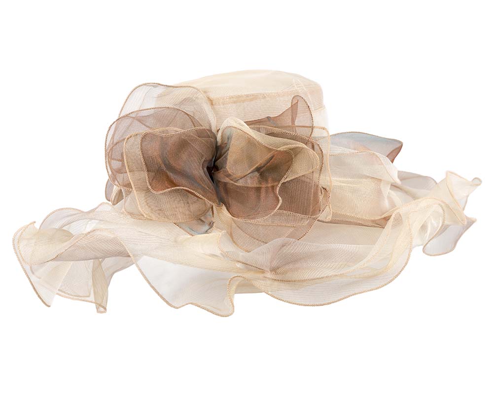 Large Nude Organza Racing Hat