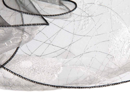 Large Silver Organza Racing Hat SP504S-4