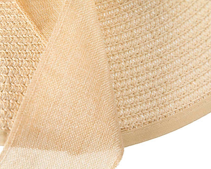 Natural wide brimmed ladies summer beach hat