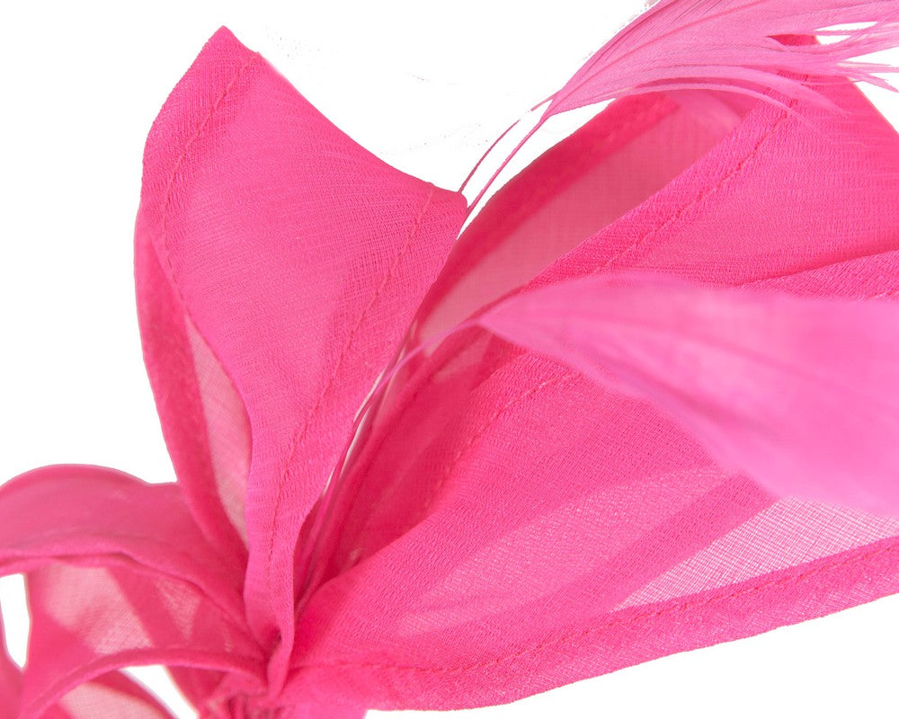 Fuchsia organza fascinator by Max Alexander-2