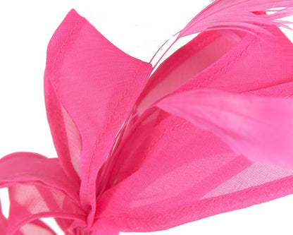 Fuchsia organza fascinator by Max Alexander-2