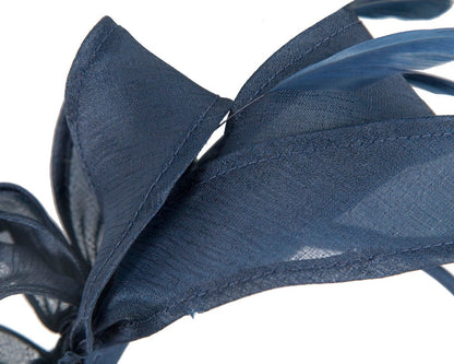 Navy organza fascinator by Max Alexander-2