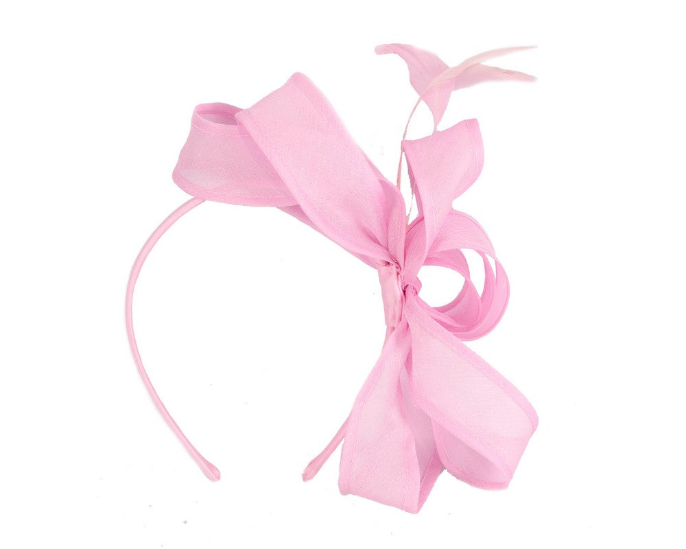Pink organza fascinator by Max Alexander