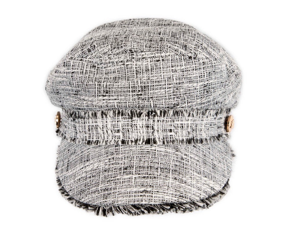 Black casual newsboy cap by Max Alexander