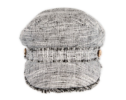 Black casual newsboy cap by Max Alexander