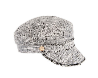 Black casual newsboy cap by Max Alexander