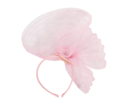 Pink crinoline and flower fascinator