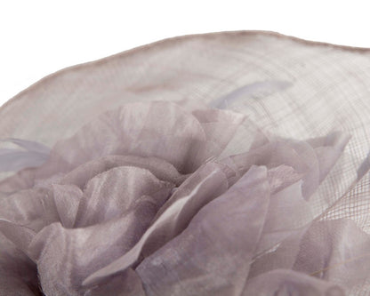 Large silver racing fascinator