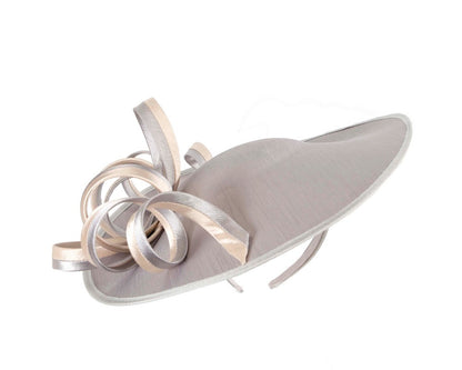 Large silver and cream fascinator hat-1