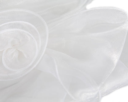 White Organza Racing Hat