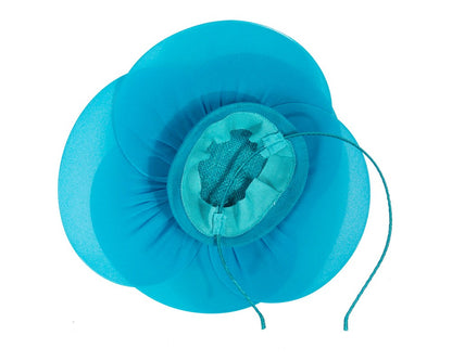 Large blue flower fascinator-3