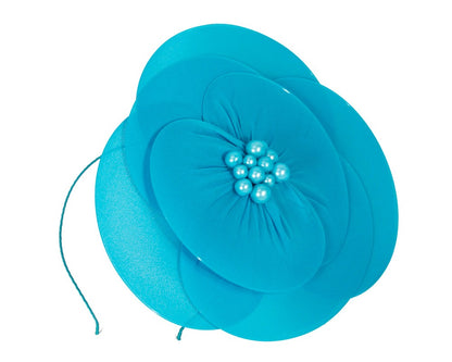 Large blue flower fascinator-1