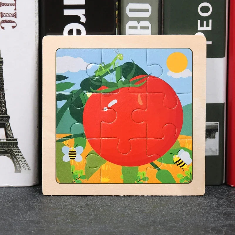 9pcs wooden toy jigsaw multivariant-34