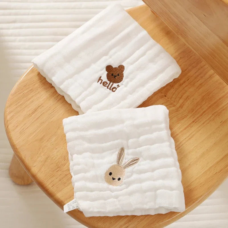 6 Layer Cotton Embroidered Baby Burp Cloth multivariant-2