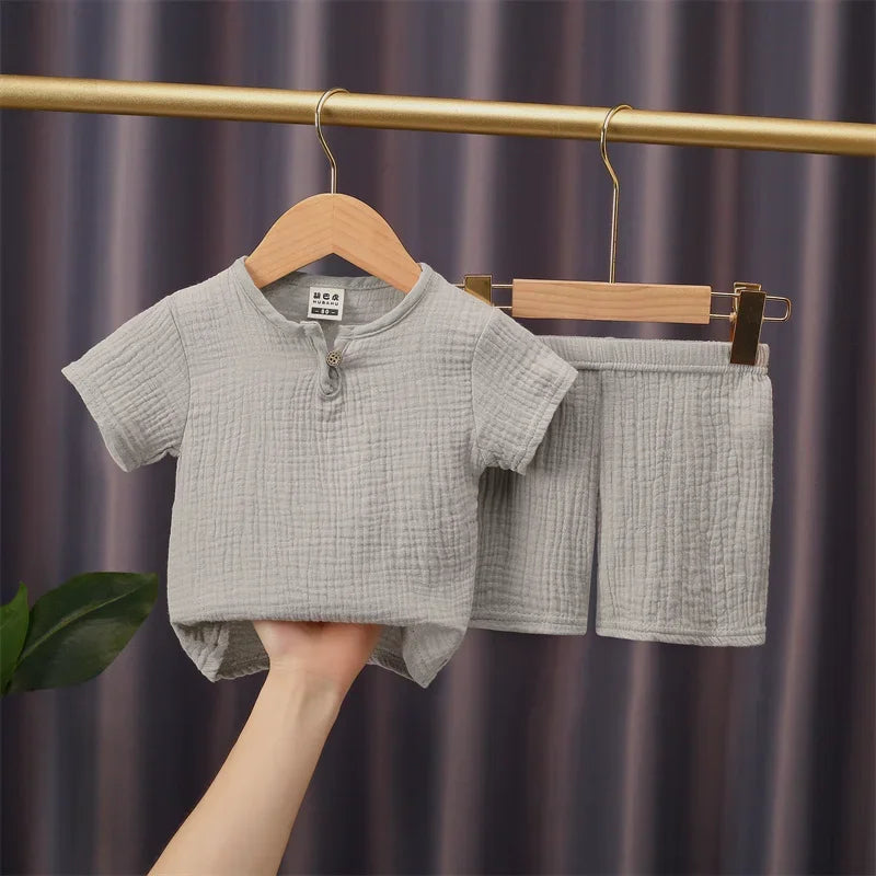 2-piece summer t-shirt and shorts set for children multivariant-5