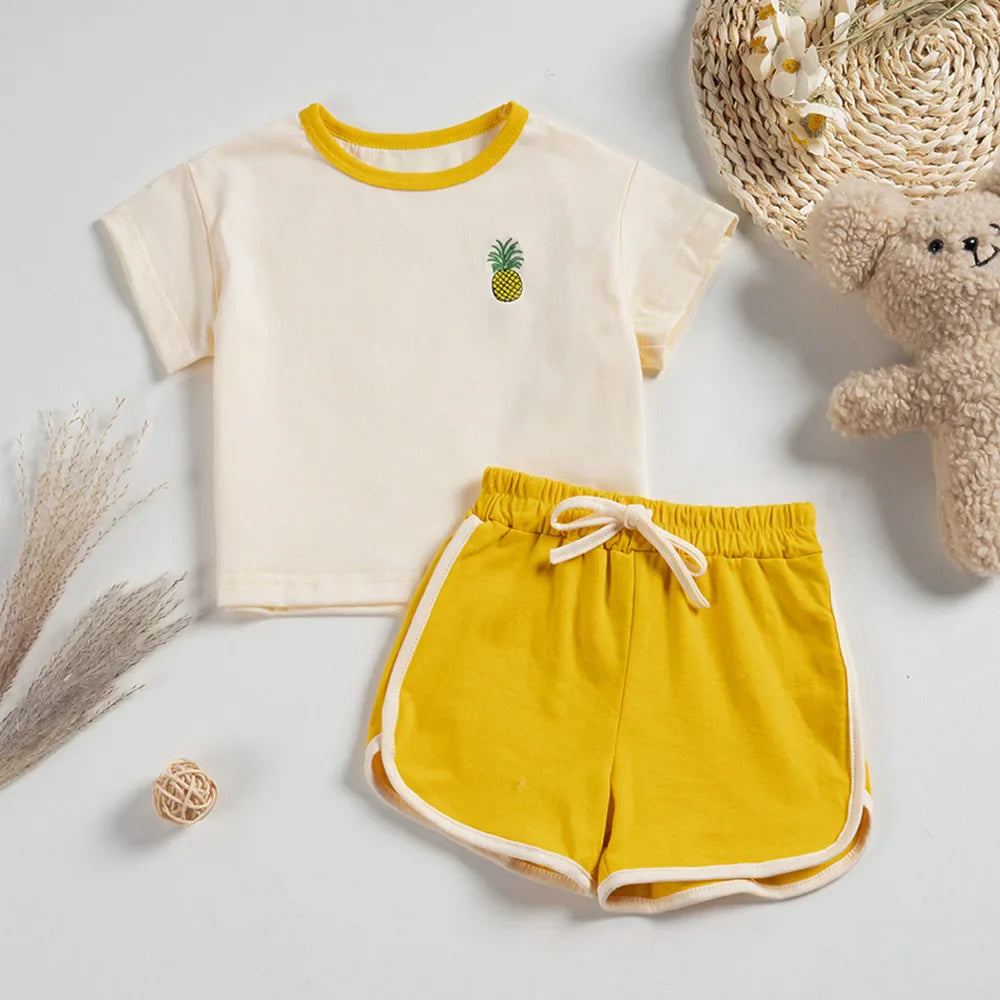 2pcs set T-shirts and Pants for Children multivariant-2