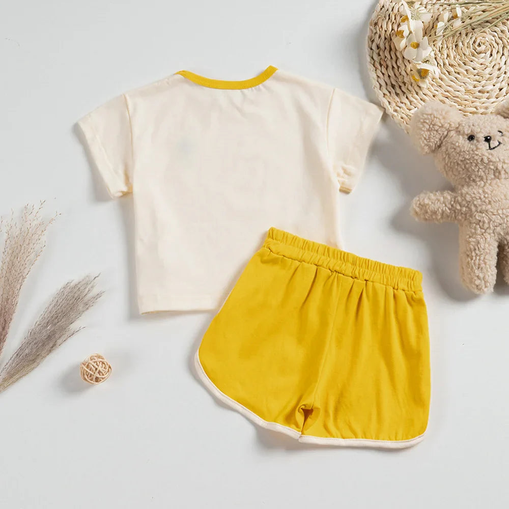 2pcs set T-shirts and Pants for Children multivariant-3