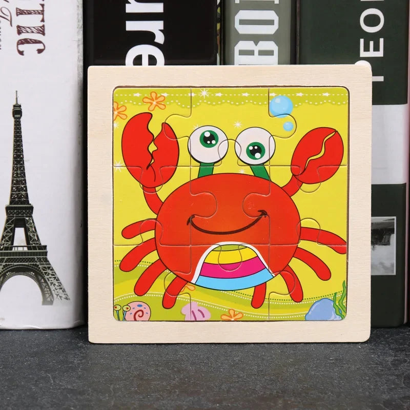 9pcs wooden toy jigsaw multivariant-9