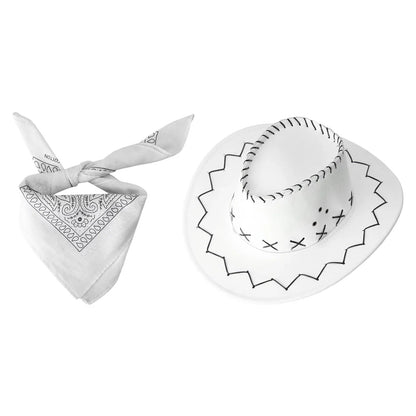 2 pcs set Head scarf and Cowboy Hat-12