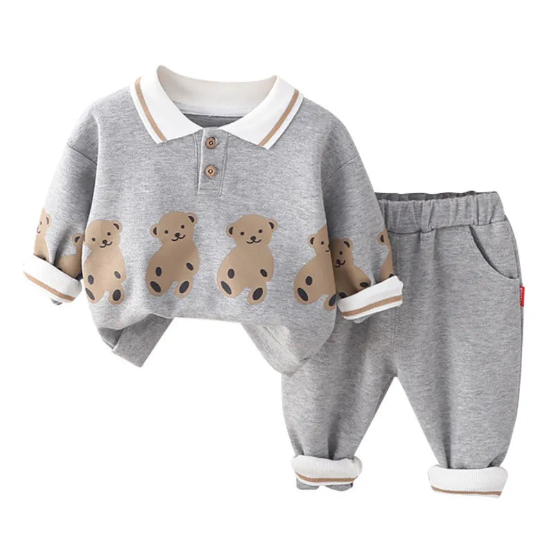 Polo Shirt and Trousers Set with Bears Multivariant-0