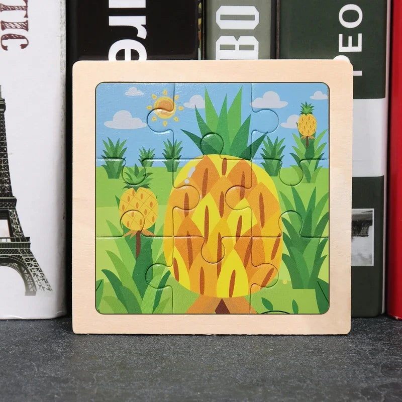 9pcs wooden toy jigsaw multivariant-28
