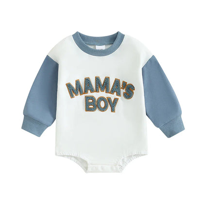 Sweatshirt with Romper Closure "Mama's Boy"-5