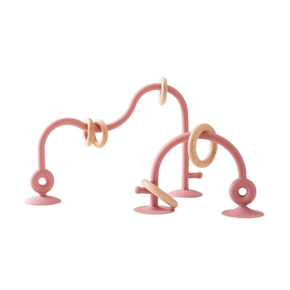 Wood and Silicone Toy Roller Coaster Set Multivariant-6