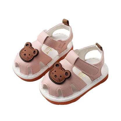 First Steps Sandals with Bear-2