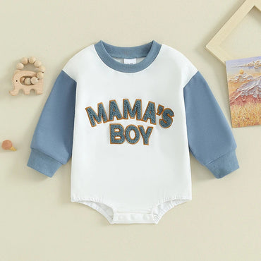 Sweatshirt with Romper Closure "Mama's Boy"-1