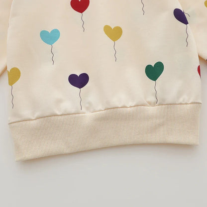 Cotton tracksuit set 2 pcs sweatshirt and trousers for Children Hearts-3