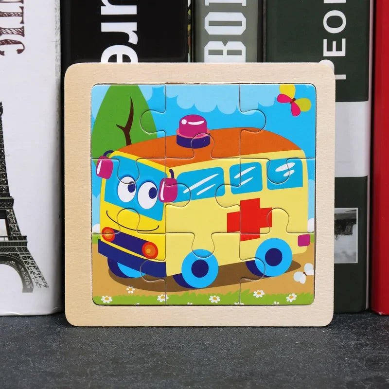 9pcs wooden toy jigsaw multivariant-23