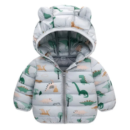 Warm Dinosaur Jacket with Hood for Children-7