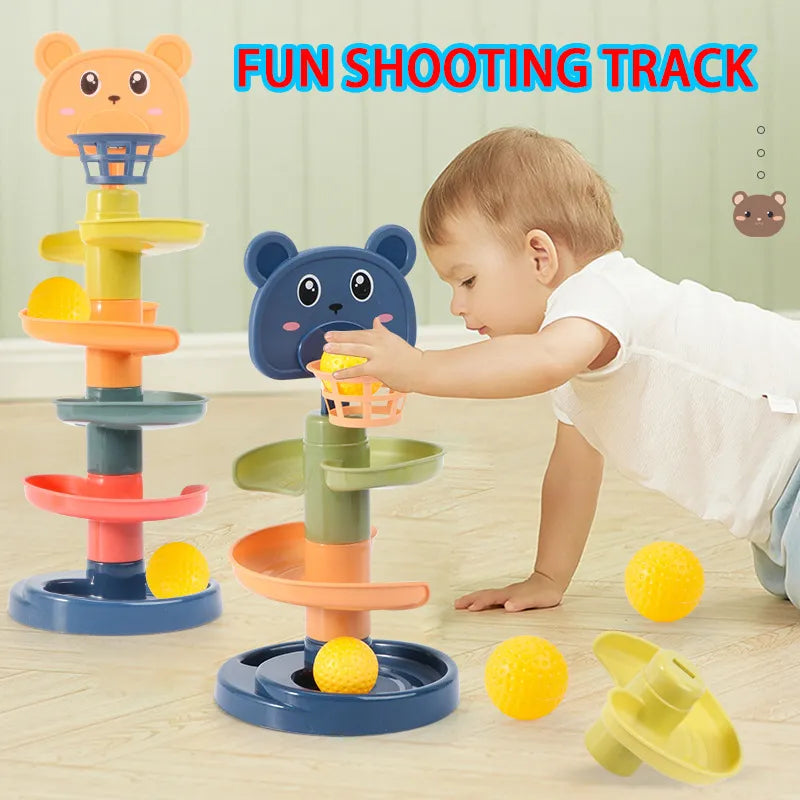 Rotating Toy Tower with Balls-2