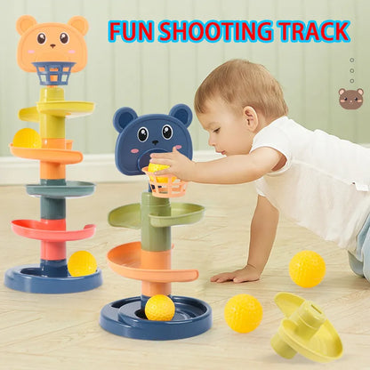 Rotating Toy Tower with Balls-2
